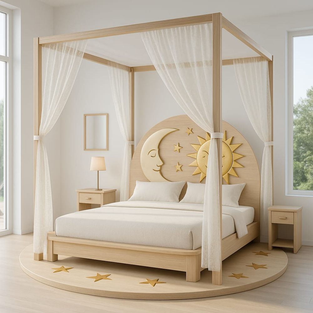 Letto orizzonte con baldacchino